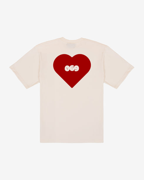 069 Heart T-Shirt - Sugar Beige