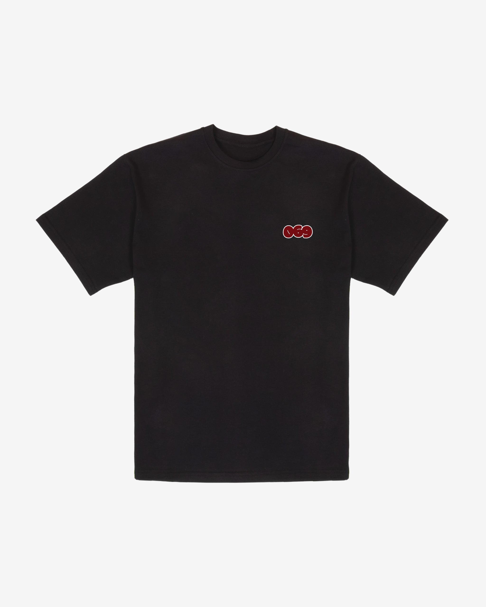 069 Heart T-Shirt - Faded Black